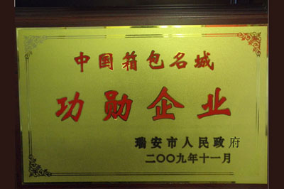 中國箱包名城功勛企業